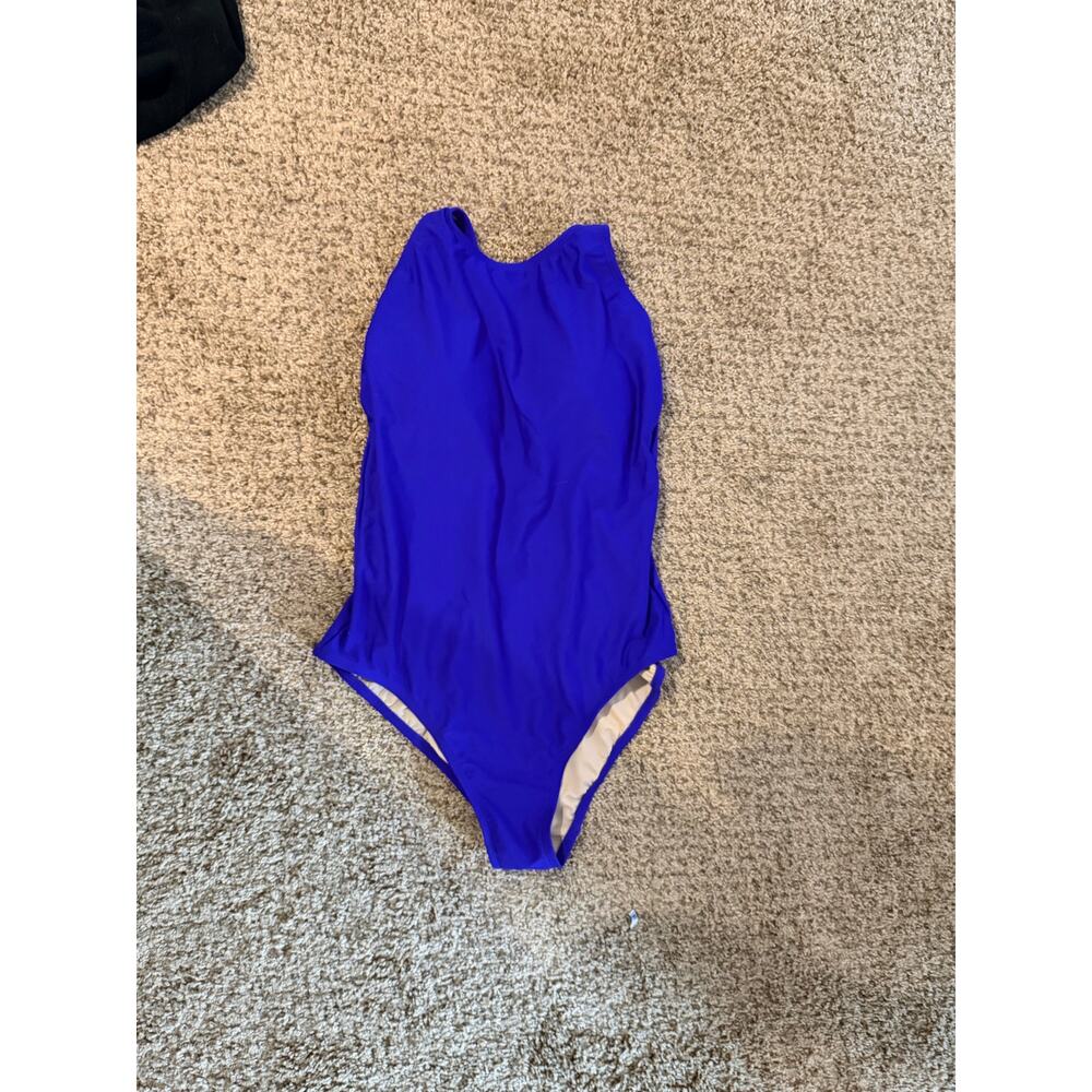 Kona Sol Royal Blue One Piece Swimsuit L NWT
